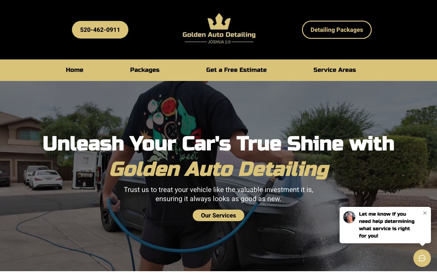 Golden Auto Detailing website